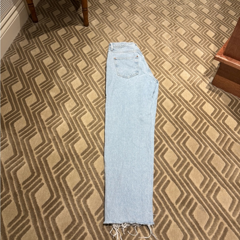 Zara Light Blue Straight Leg Jeans